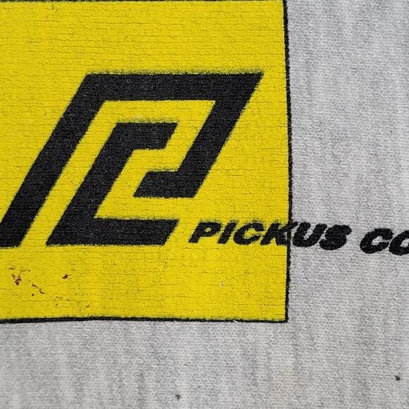 Vintage 80s Pickus Construction Sweatshirt XL 24x24 Crop Boxy USA - Picture 15 of 16
